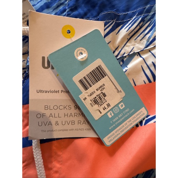 Snapper Rock Boys Teen Size 16 Board Shorts Palm Neon Swim Trunks Board Shorts - Picture 4 of 5